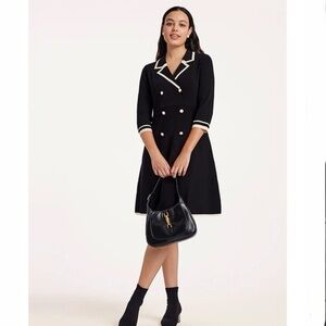 Goelia Fitted Double-Breasted V-Neck Mini Dress – Size Medium NWT